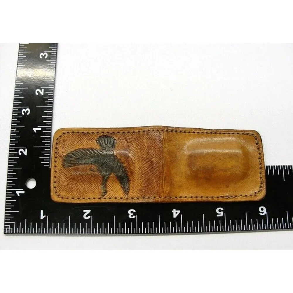 Leather Money Clip Duck Goose Credit Card Cash ID Holder